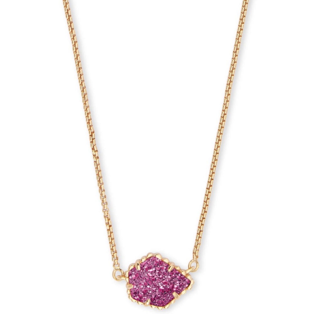 Kendra Scott Theo Gold Raspberry Druzy Necklace